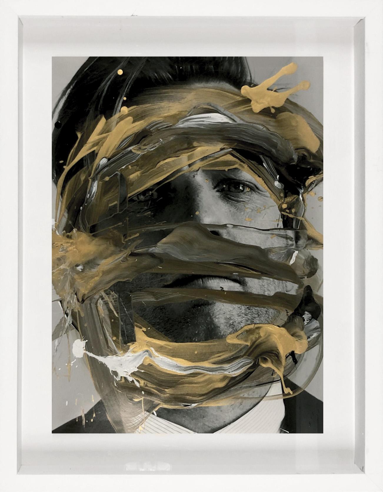 Ewan Mcgregor Portrait, Mixed Media on a B&W photograph.