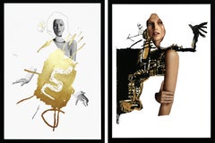 Gold Griot Head, and Gold Griot Feet. Diptych From The Series Fact Sheet