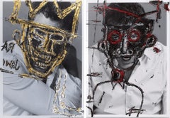 Jamie Dornan et Antonio Banderas, Diptyque. Intervené par les artistes.