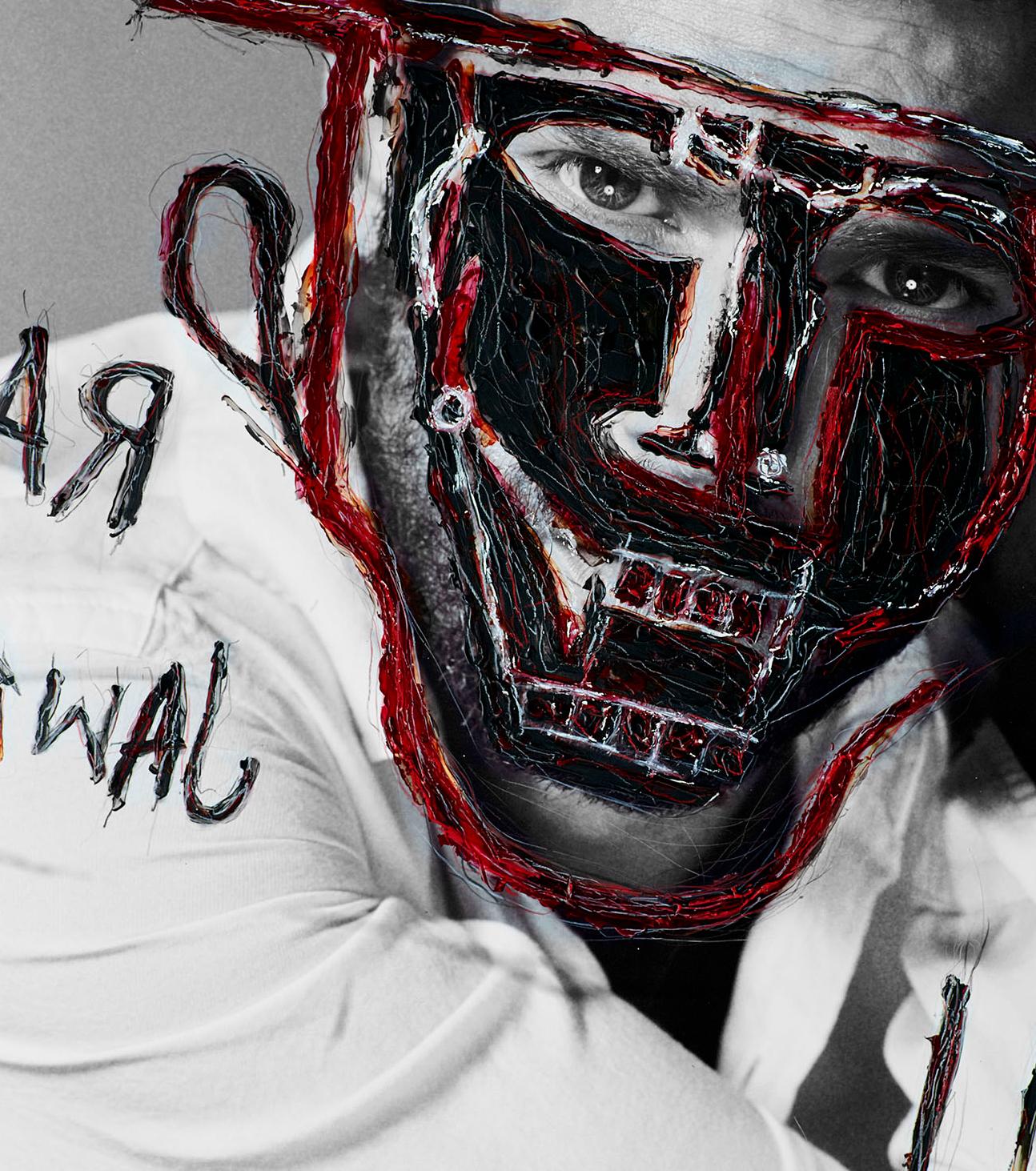 Jamie Dornan and David Gandy, Diptych. Intervened by the artists. For Sale 1