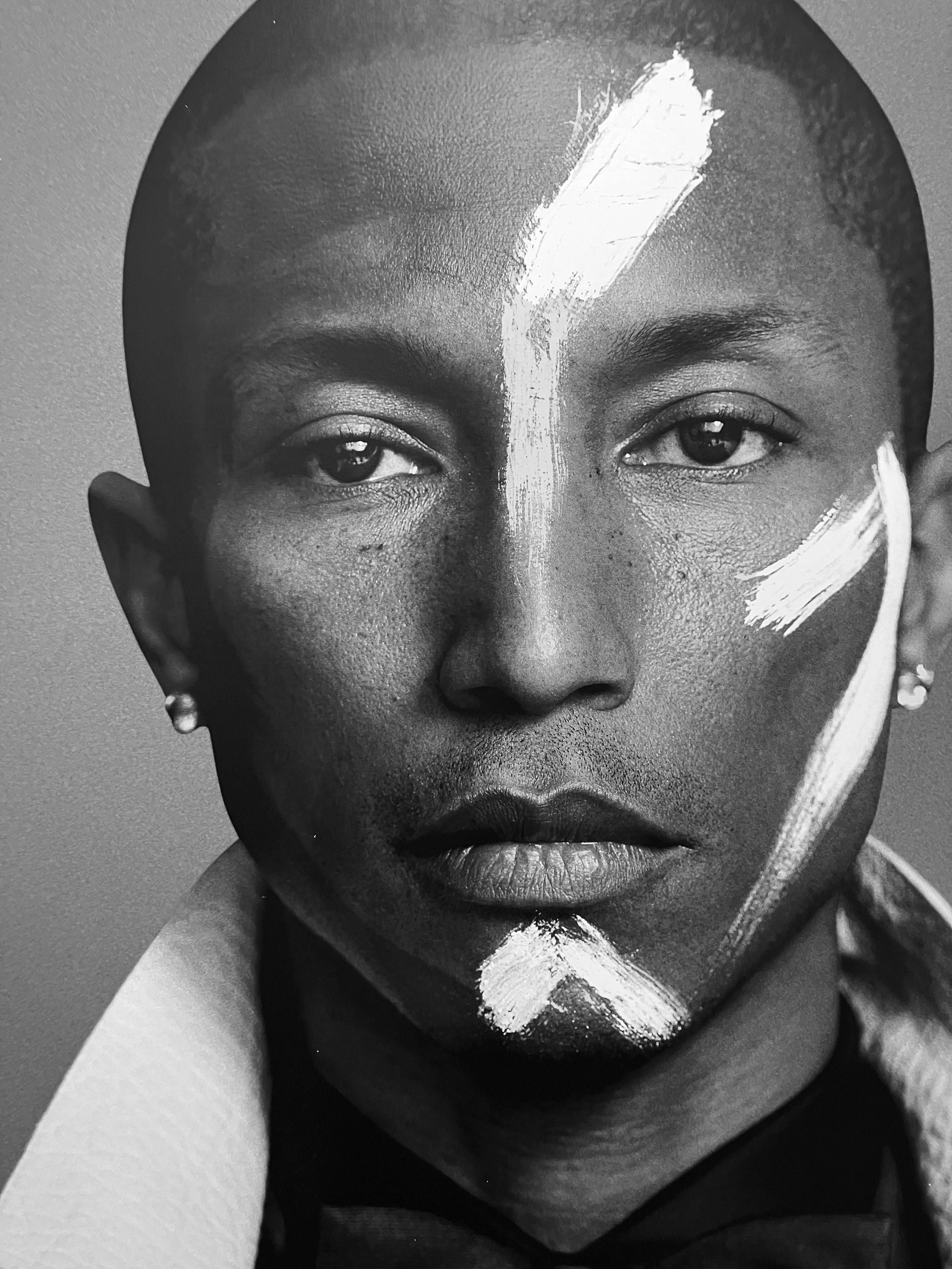 Pharrell Williams Original Portrait, 2017 by Hunter & Gatti
From The series, I will make you a star
Pigment print on canvas. 
Size: 74 H x 52 W in. 

Signed front and signed back 
Mounted on a stretcher

