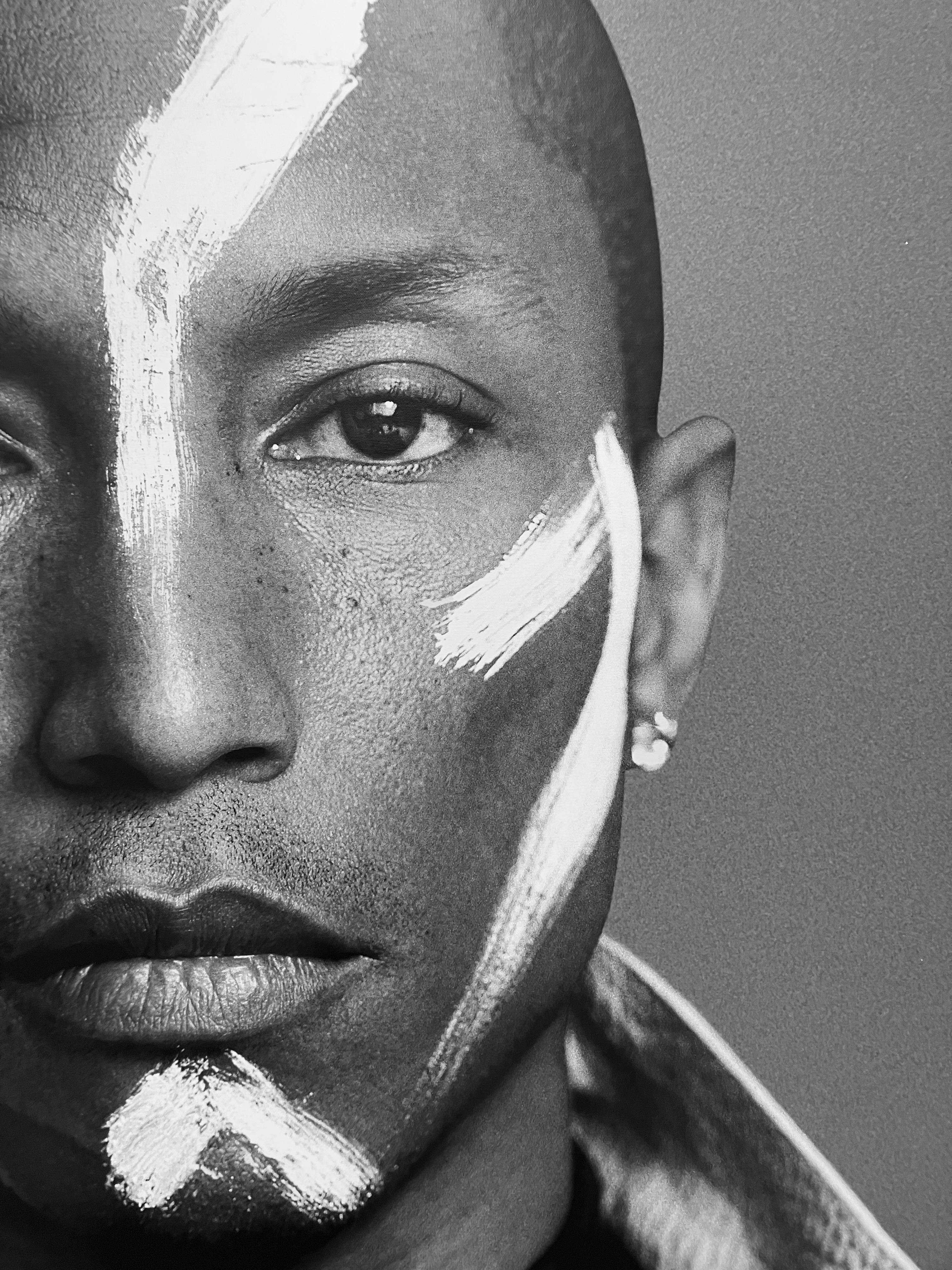 Pharrell Williams, Photography on canvas. Mounted on a stretcher For Sale 1