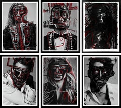 Set of 6 Photographs intervened by the artists.