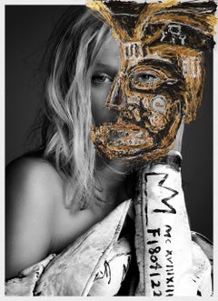 Toni Garnn. Gold Edition, Portrait intervened by the artists