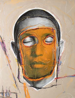 Autre Moi, Pharrell Williams portrait from the LIVE FOREVER series. Mixed media