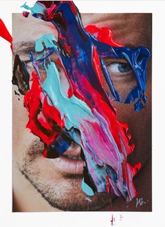 Portrait de David Gandy, Portrait intervenu par les artistes.