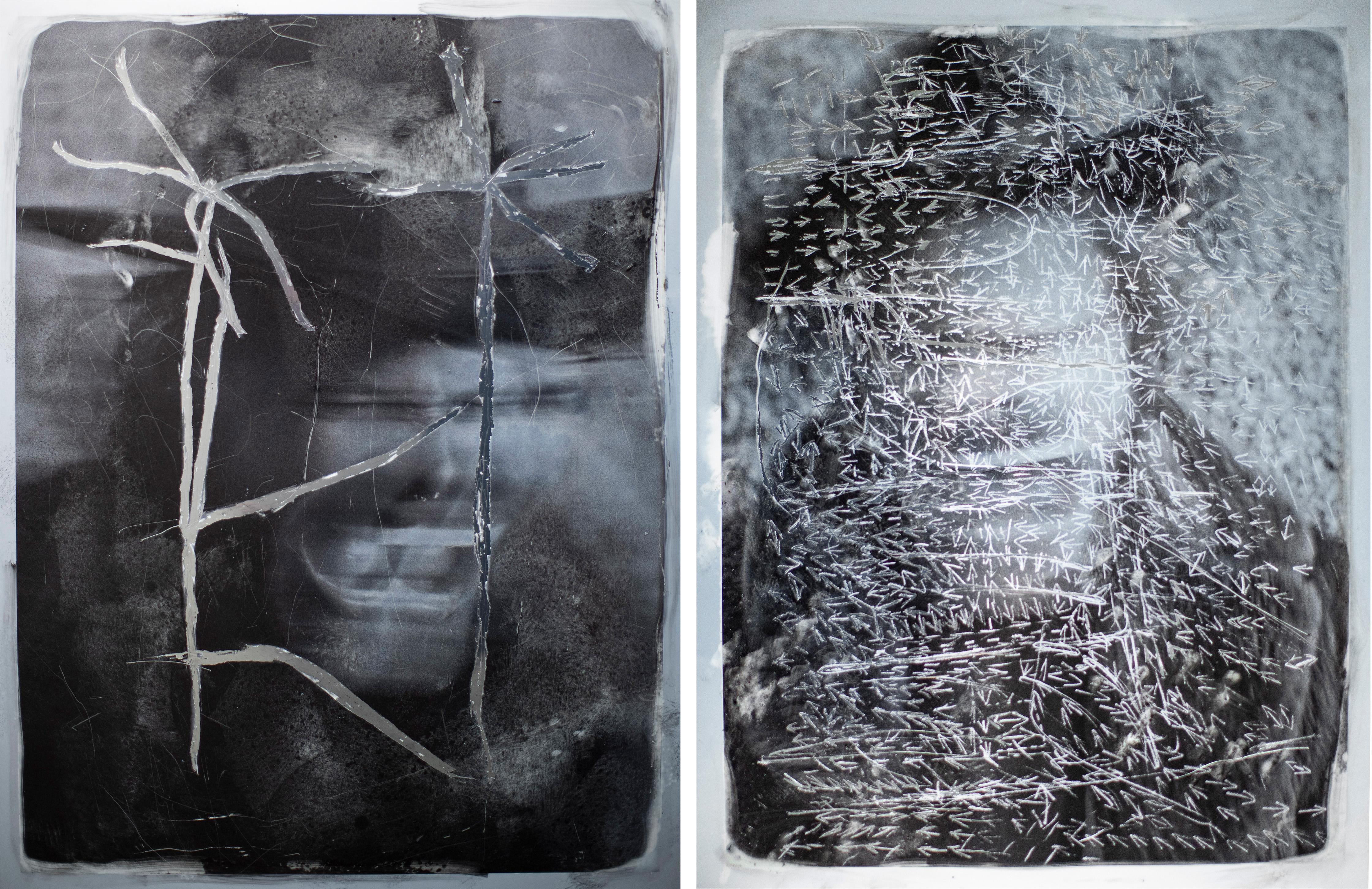 Gewitter und Directive Forces. Diptychon. Mixed-Media-Porträtfotografie