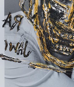 Jamie, Dornan portrait,  Intervened by the artists. From the IWMYAS series