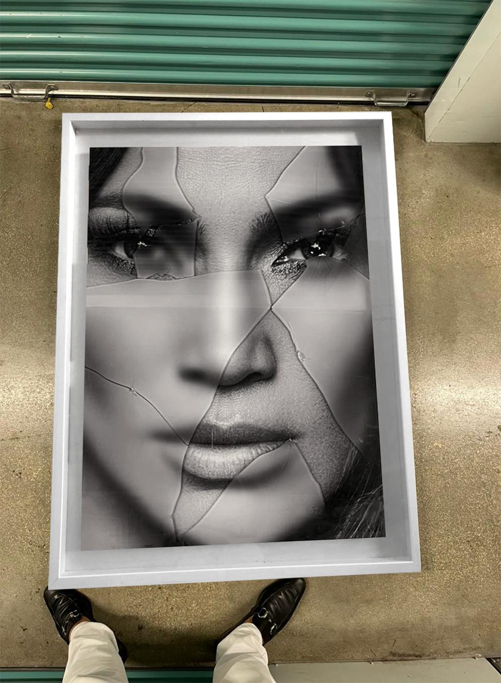 JLO Jennifer Lopez. Portrait Intervened by the artists. - Contemporary Photograph by Hunter & Gatti