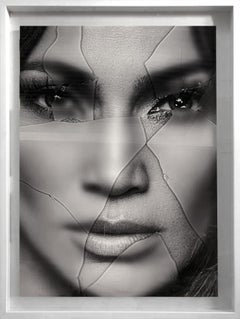 JLO Jennifer Lopez. Portrait Intervened by the artists.