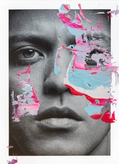 Kaaling, Bruno Mars Portrait intervenu par les artistes. Série Nothin Stay Still