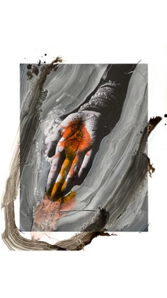 Kamalika,  La main. Techniques mixtes sur une photographie en couleur