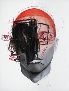 Le Fauteuil de l'oubli, Pharrell William portrait, LIVE FOREVER. Mixed media