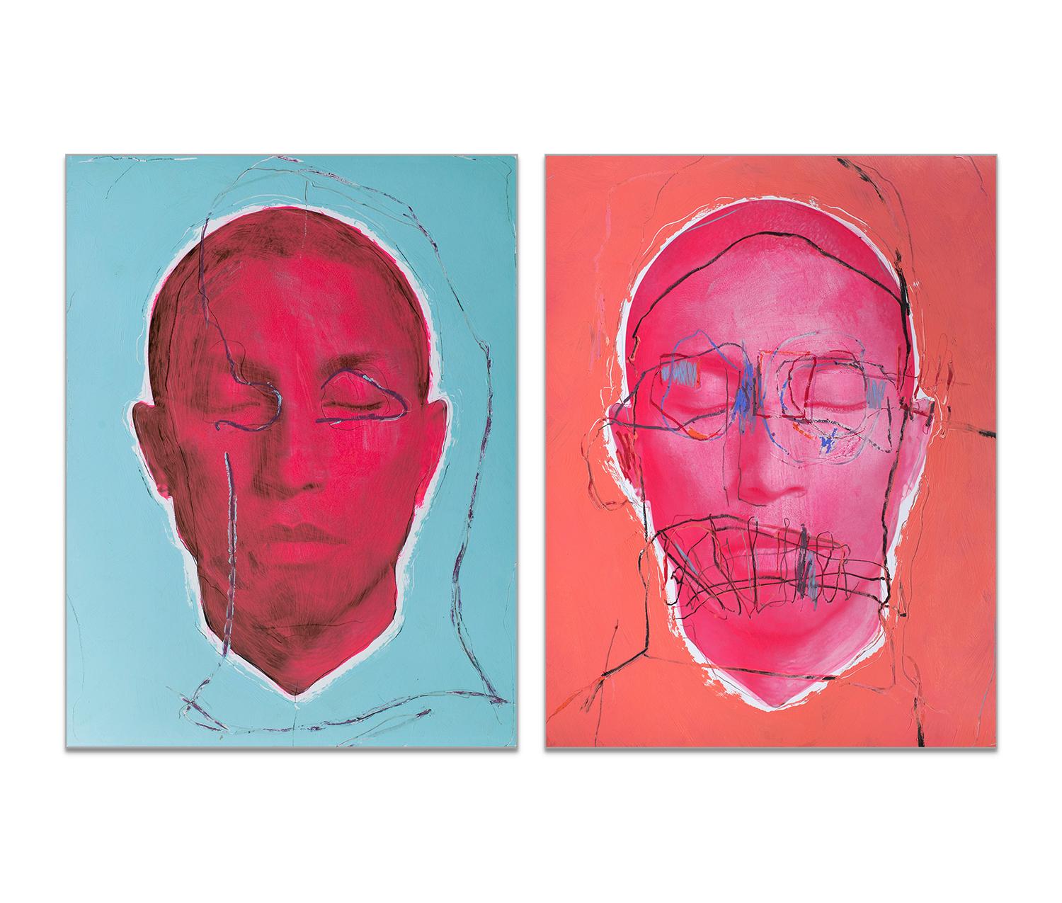 L'Éternel Recommencement &Temporaire. Pharrell Williams LIVE FOREVER - Techniques mixtes - Mixed Media Art de Hunter & Gatti