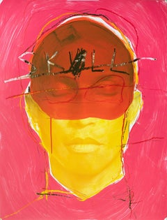 Calavera, retrato de Pharrell Williams, de la serie LIVE FOREVER. Técnica mixta