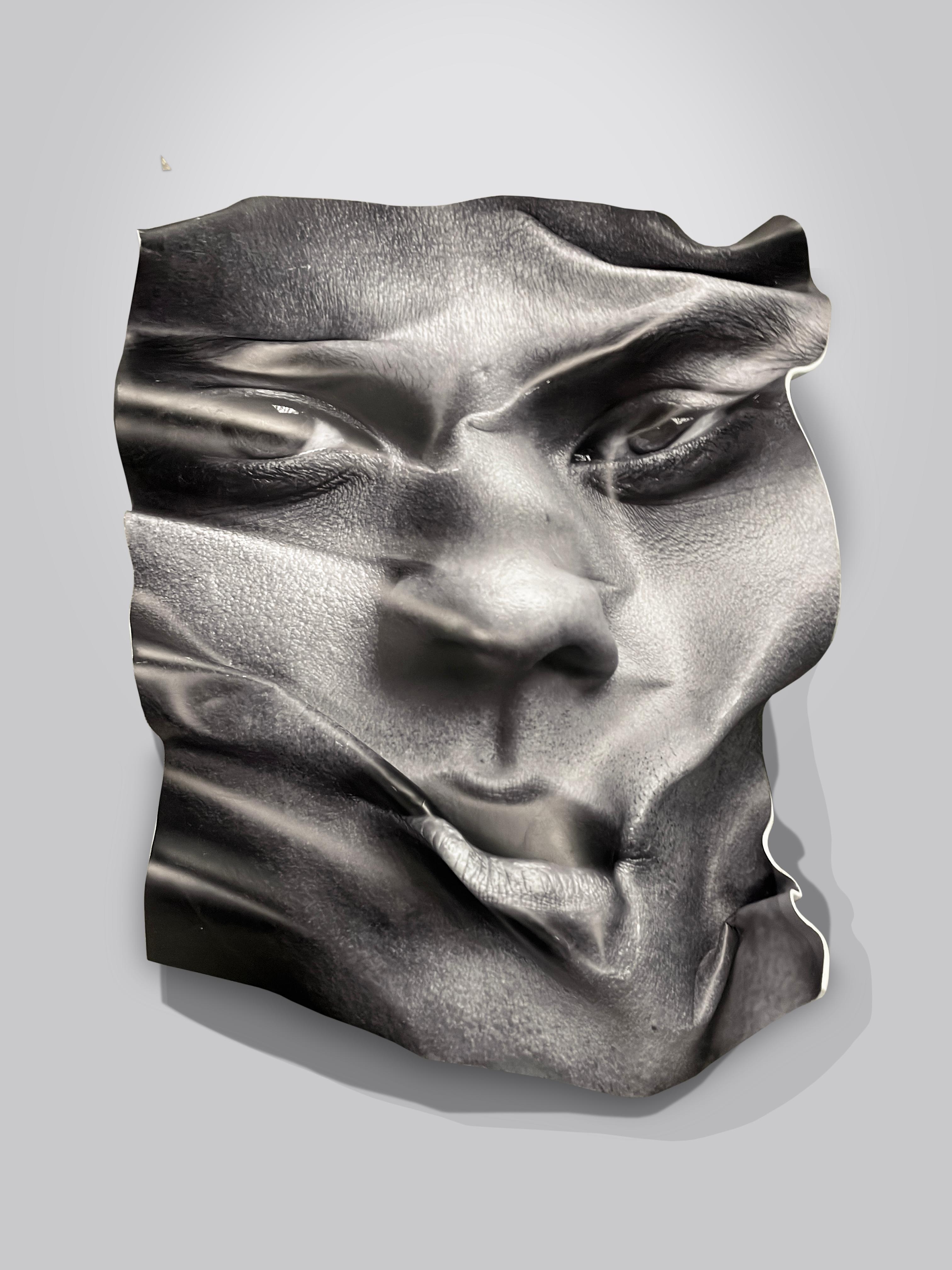 Hunter & Gatti Abstract Sculpture – Bruno Mars. Dreidimensionale Wandskulptur-Porträt