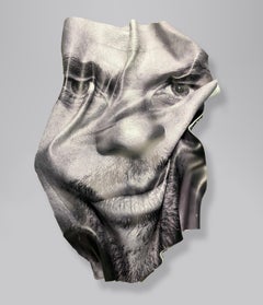 Sin título II y Gigi Hadid, Díptico. Escultura de pared tridimensional Retrato