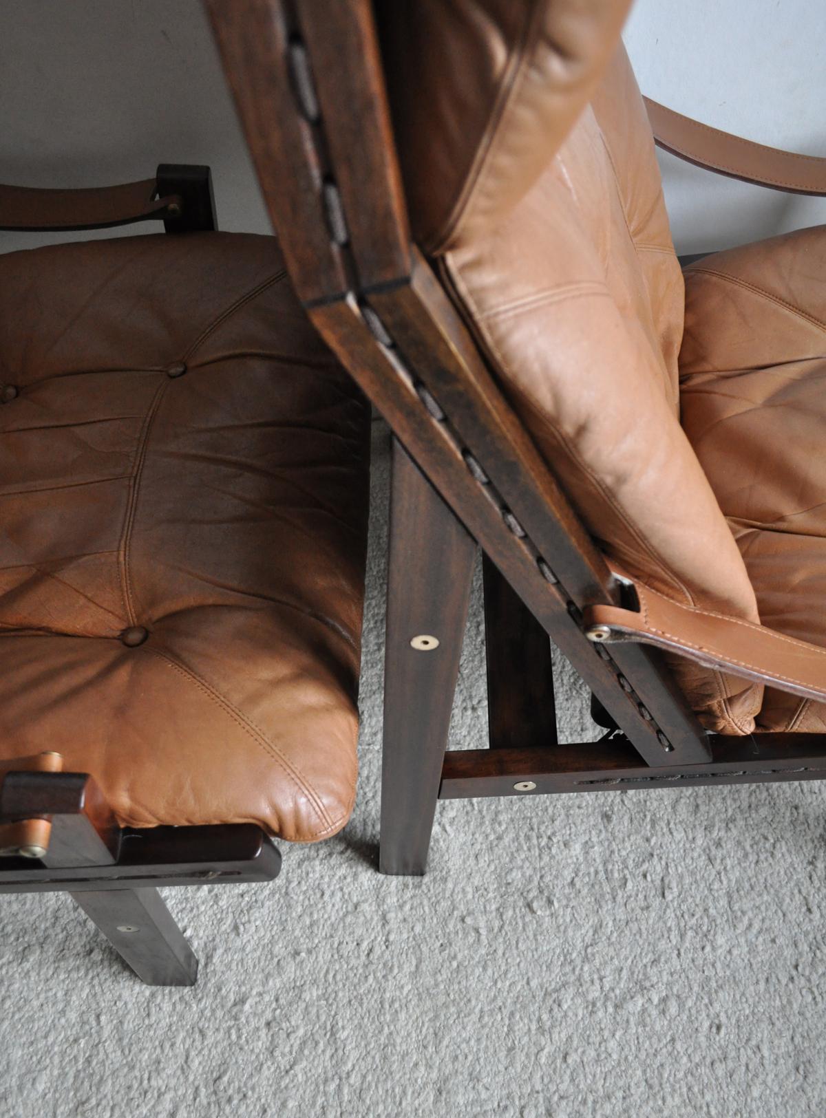 Scandinavian Modern Hunter Highback Lounge Chair by Torbjørn Afdal for Bruksbo, Set of 2 For Sale