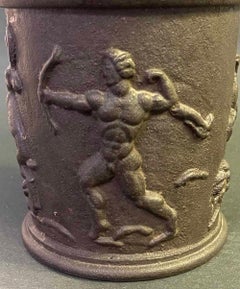 "Cazador en el Paraíso", Humidor Art Decó de hierro fundido de Elmberg, Suecia