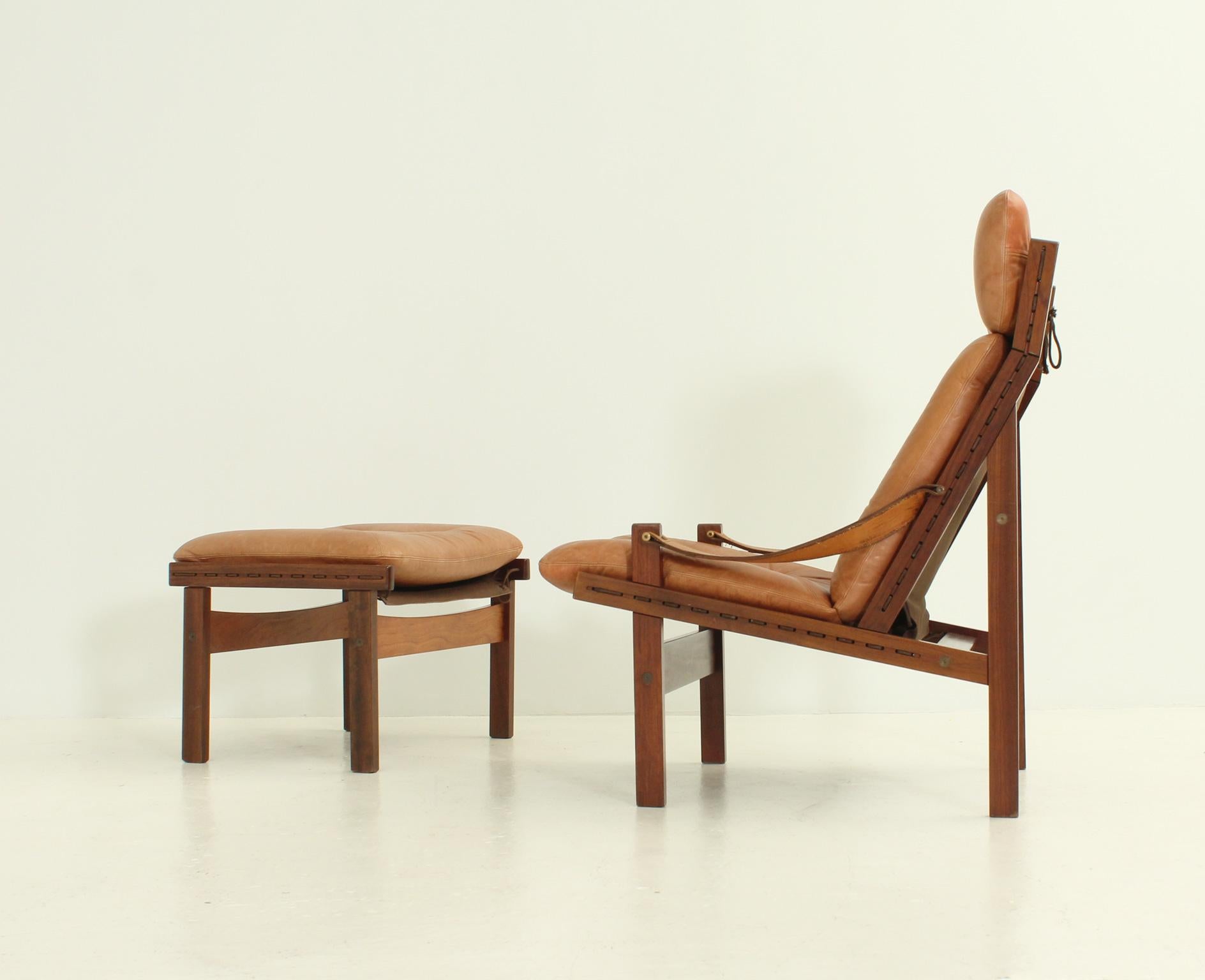 Mid-20th Century Hunter Lounge Chair and Ottoman by Torbjørn Afdal, Norway