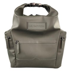 HUNTER Olive Leather Coated Leather Backpack