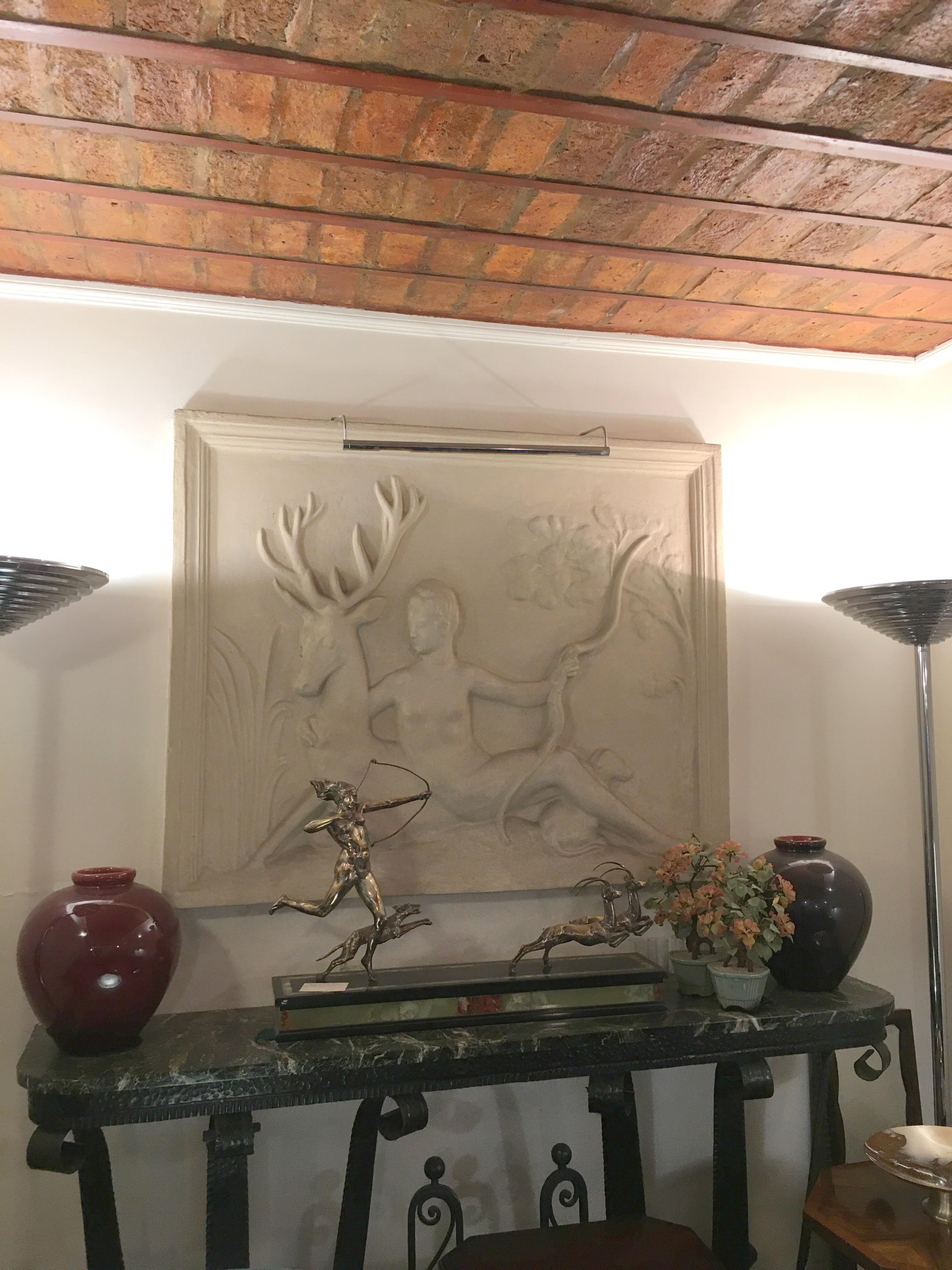 Hunter with Deer Attributed to Amadeo Gennarelli, Italian, Art Deco For Sale 6