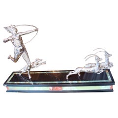 Cacciatore con cervo Attribuito ad Amadeo Gennarelli, Italiano, Art Deco