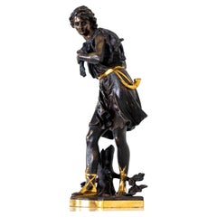 Cacciatore con pelliccia di lupo di Eutrope Bouret (1833 Parigi - 1906)