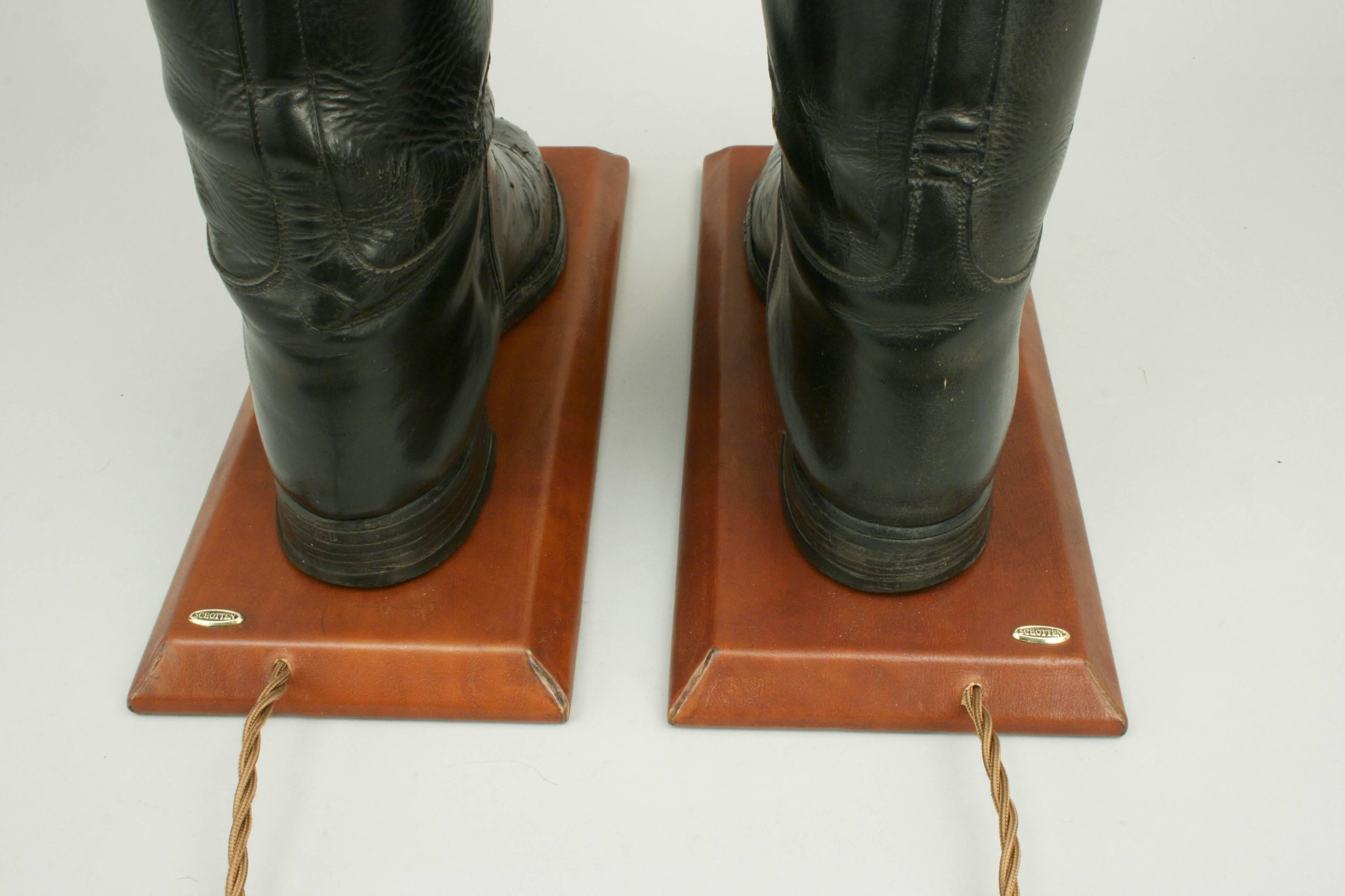 Early 20th Century Hunting Boot Lamps