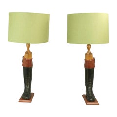 Antique Hunting Boot Lamps