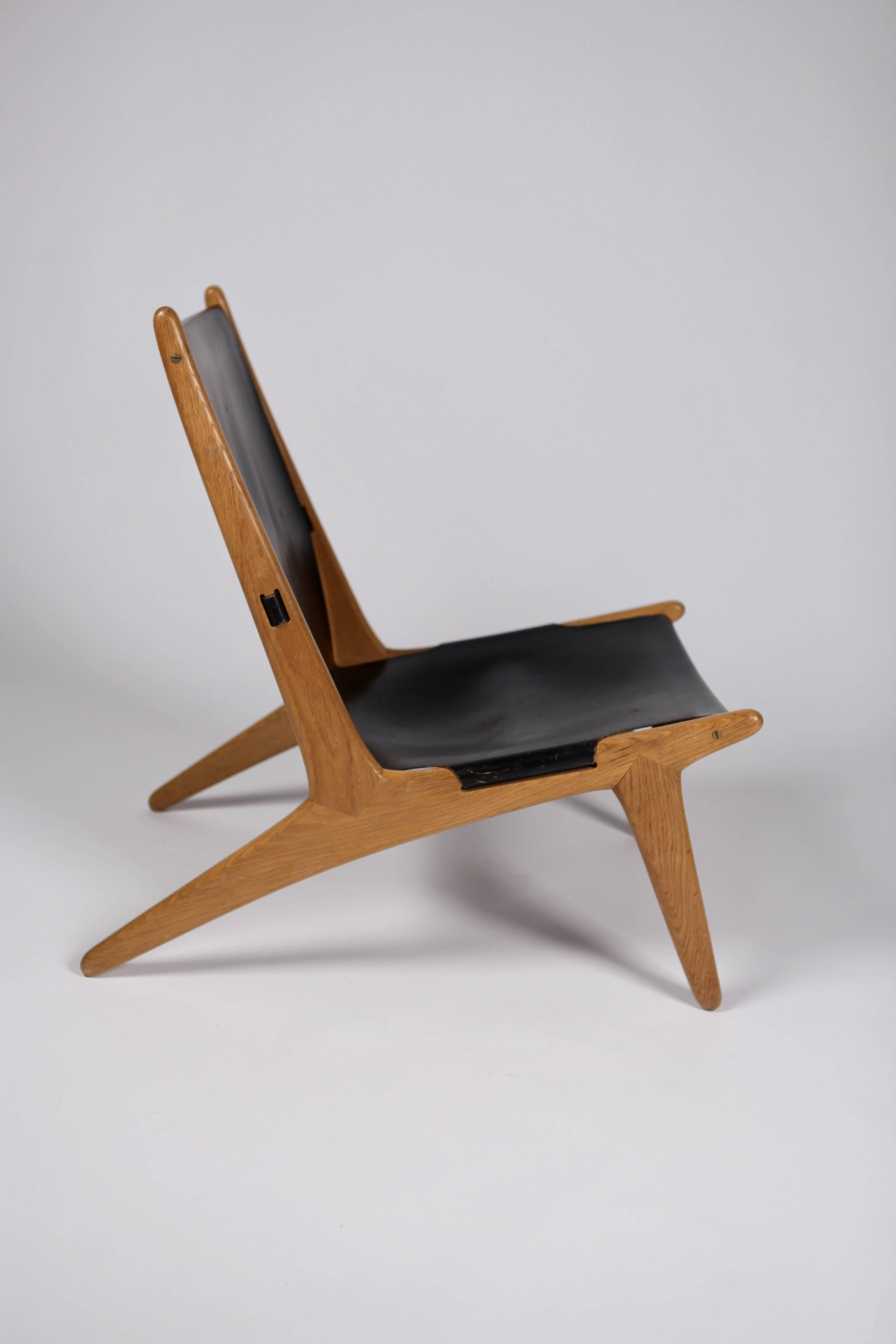 Swedish Hunting Chair by Uno & Östen Kristiansson for Luxus, Sweden, 1954