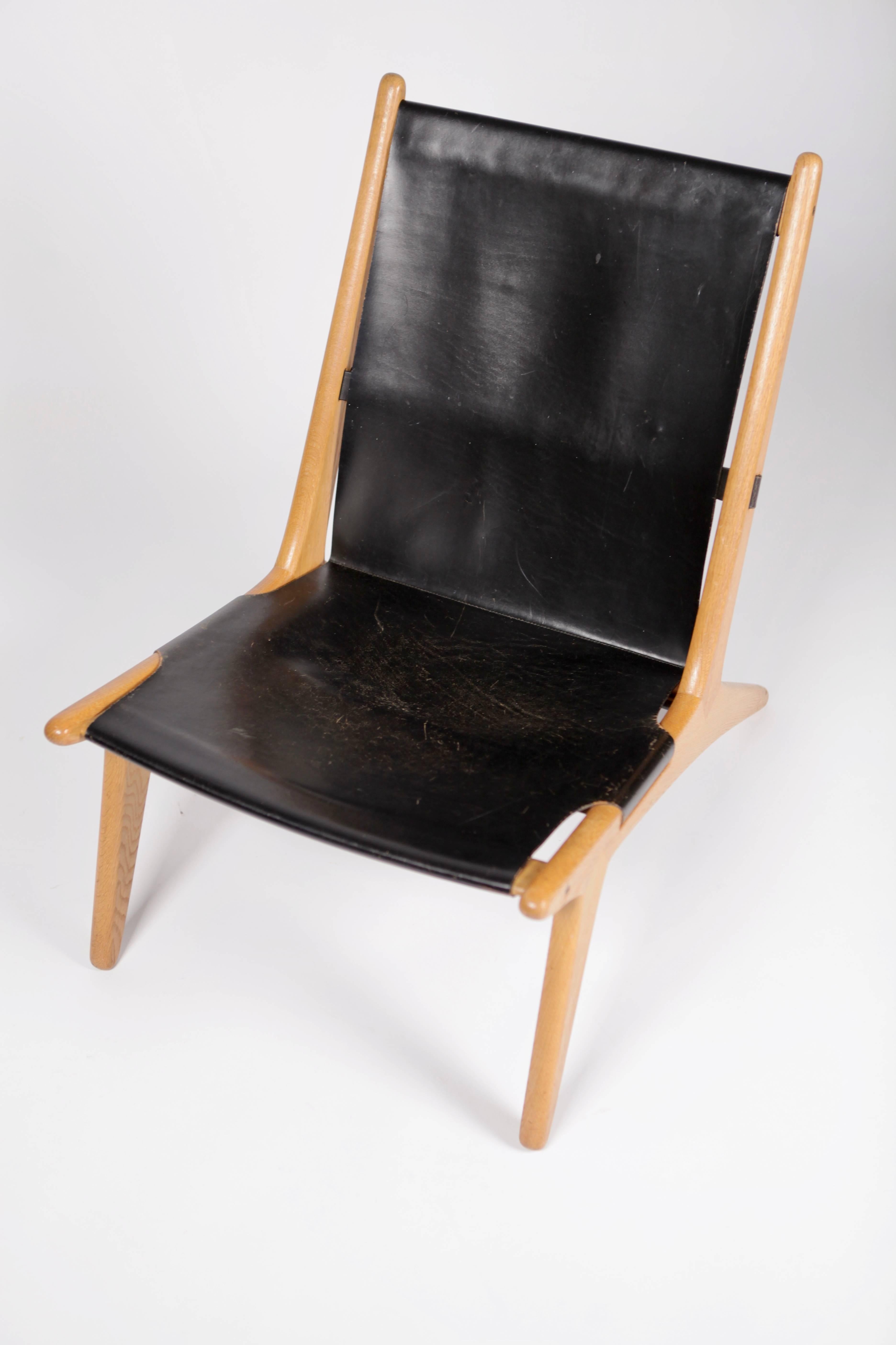 Hunting Chair by Uno & Östen Kristiansson for Luxus, Sweden, 1954 In Good Condition In Berlin, DE