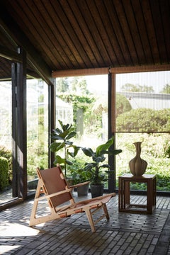 Hunting Chair in Light Oiled Oak/Cognac Leather by Børge Mogensen for Fredericia