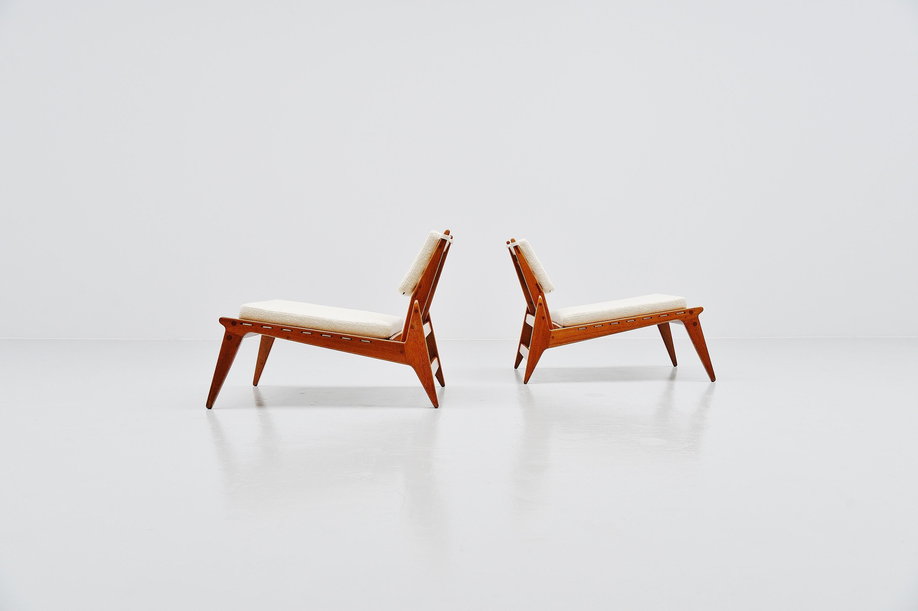 Hunting Chairs in Oak and Rope Made in Sweden, 1960 3