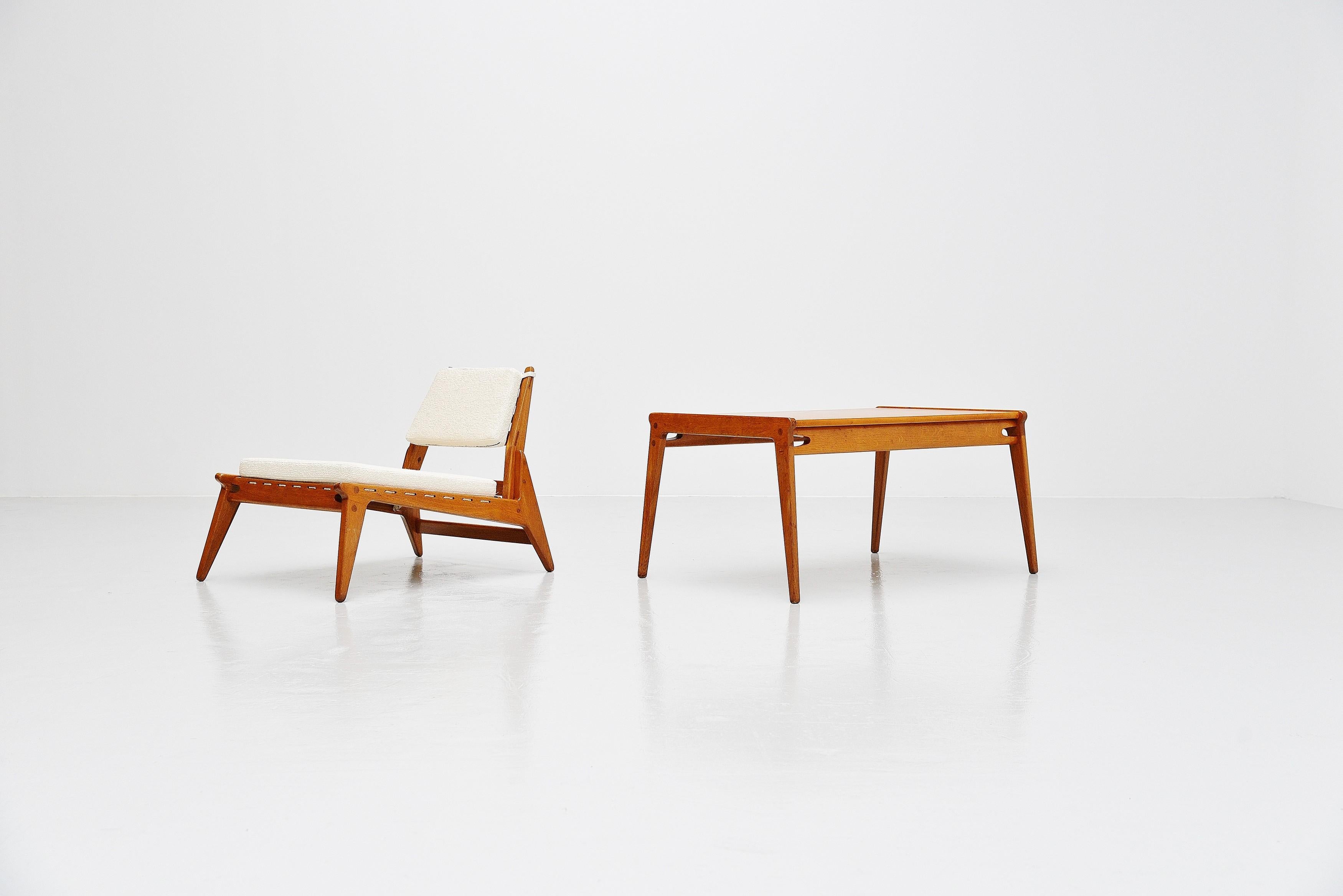 Hunting Chairs in Oak and Rope Made in Sweden, 1960 4