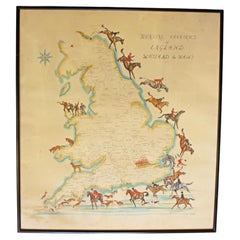 Hunting Counties of England, Scotland & Wales Map by B.C. Moore
