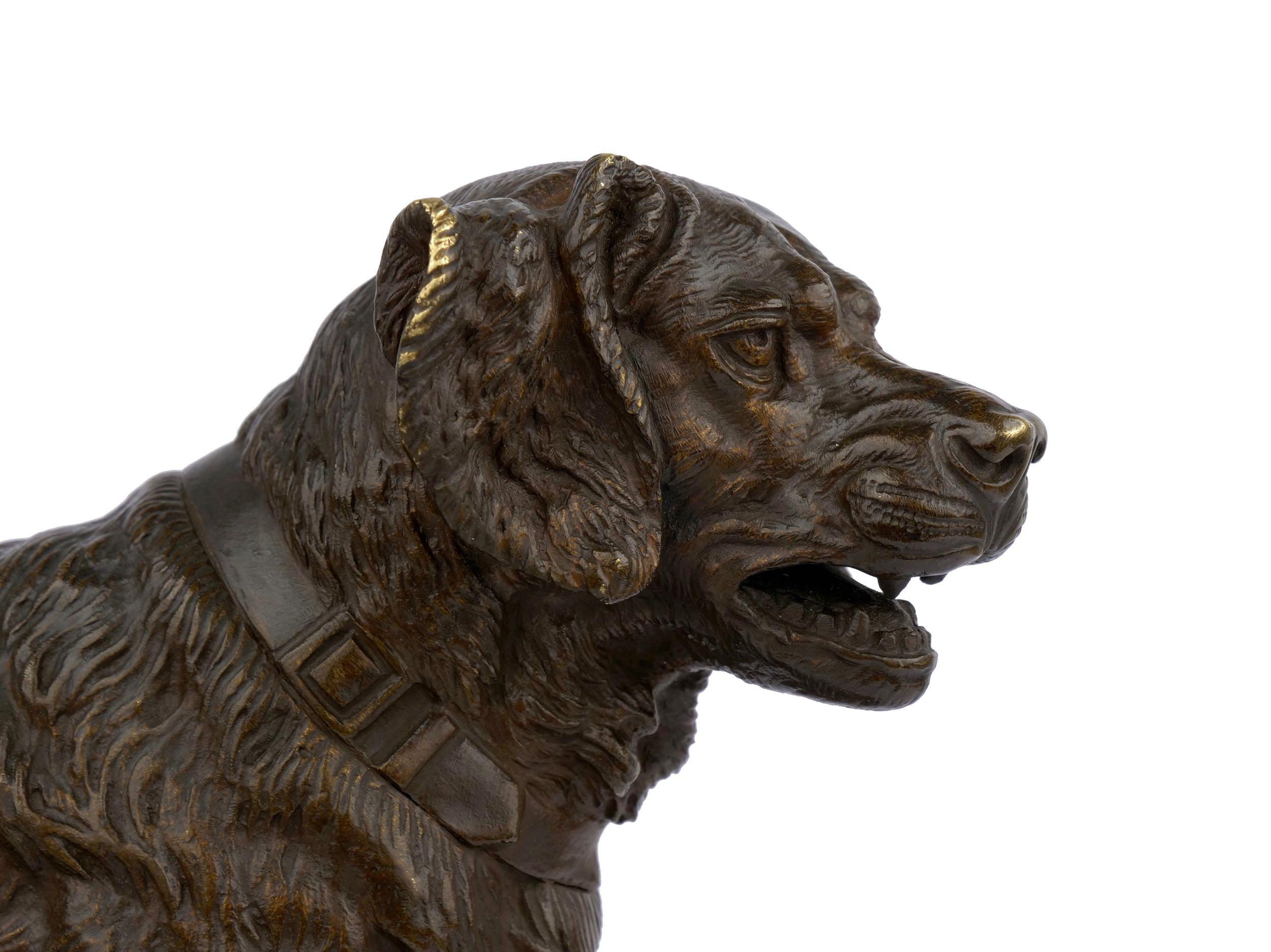 “Hunting Dog” French Bronze Sculpture by Paul-Edouard Delabrierre, circa 1870 8