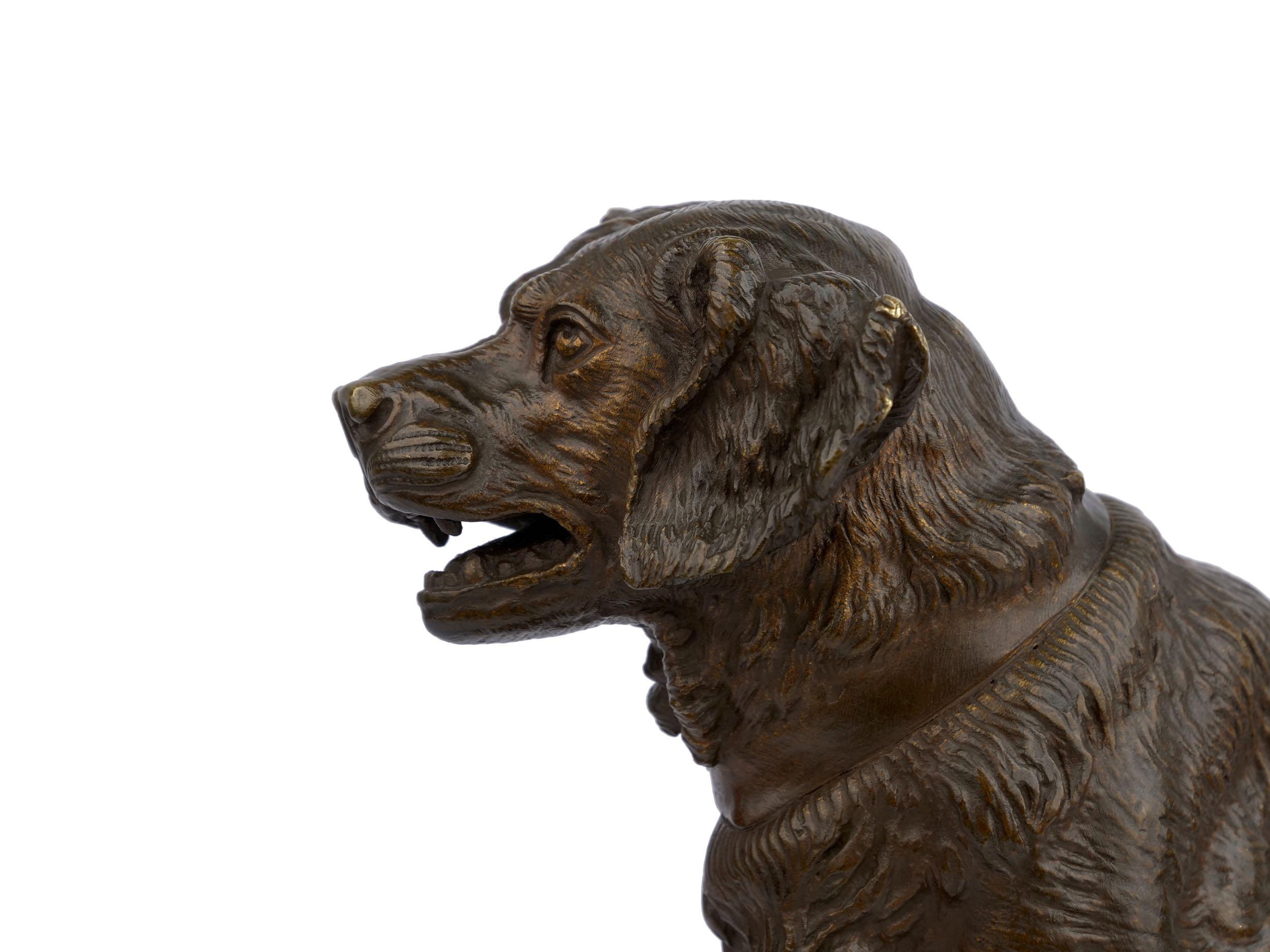 “Hunting Dog” French Bronze Sculpture by Paul-Edouard Delabrierre, circa 1870 12