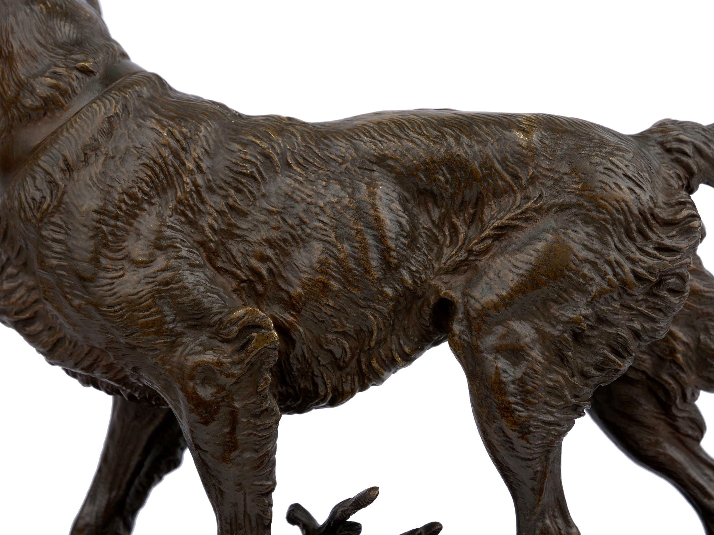 “Hunting Dog” French Bronze Sculpture by Paul-Edouard Delabrierre, circa 1870 13