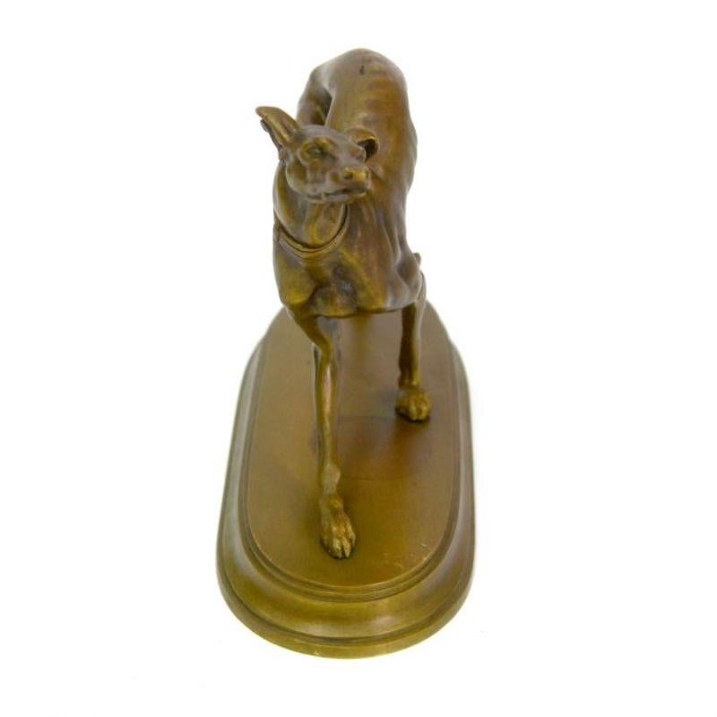 19th Century Hunting Dog Greyhound Animal Bronze For Sale