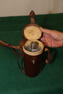 Hunting Flask, in Leather Case