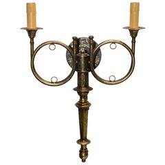 Hunting Horn Electrified Wall Sconce