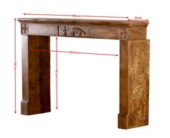 Hunting Lodge Accent - French Antique Stone Fireplace Mantel With Patina