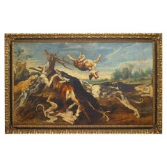 Hunting of the Stag Wildlife Painting