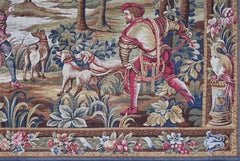 Hunting Scene - French Tapestry Jacuqard, Circa 1940 - 196lx134h - N° 1509