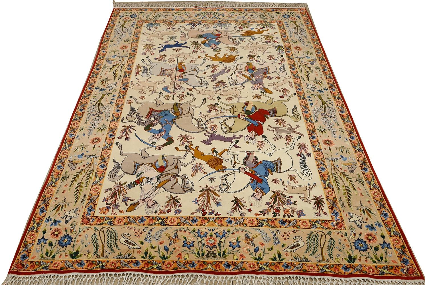 Nazmiyal Collection Vintage Isfahan Persian Rug. Size: 5 ft x 8 ft 2 in 3