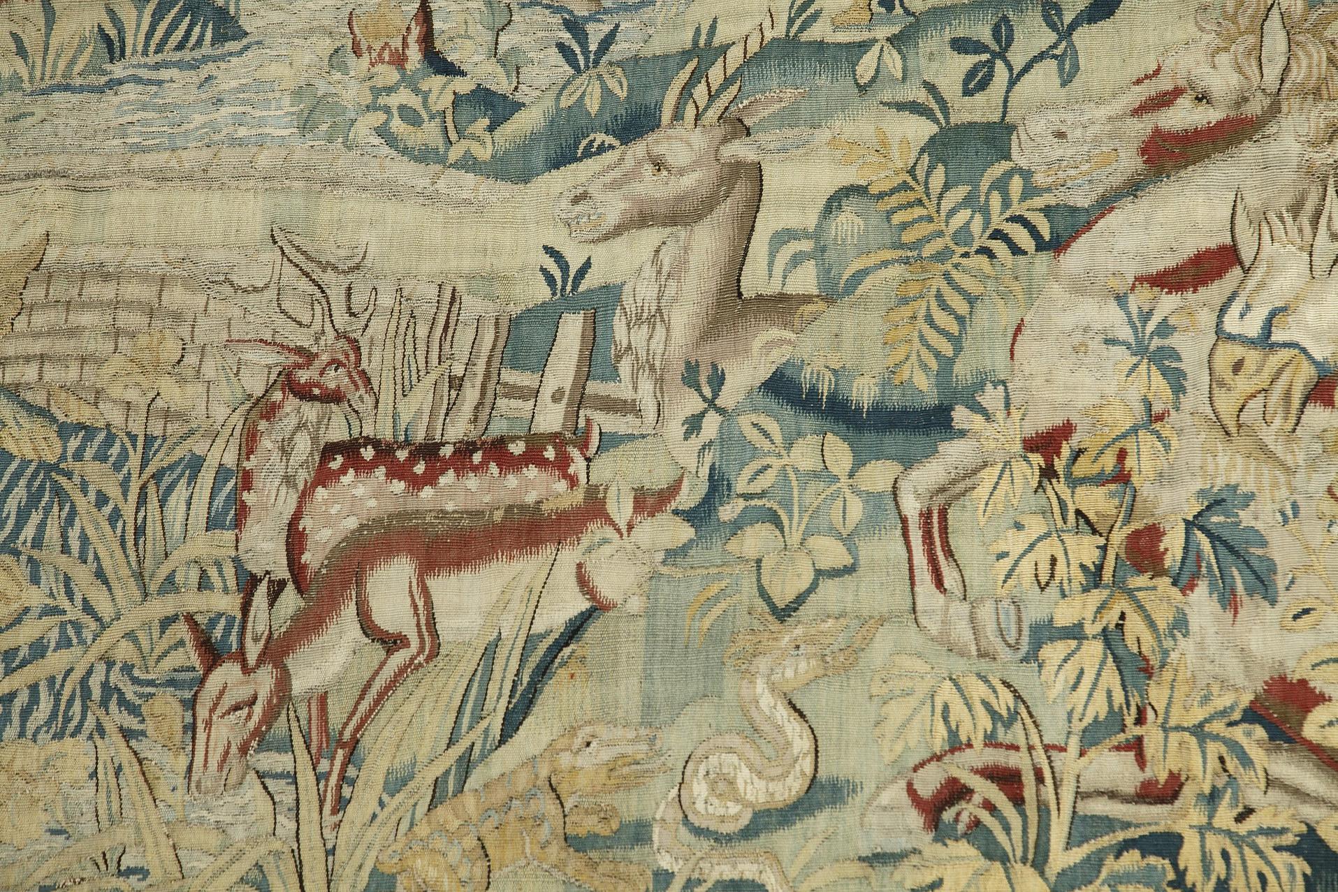 Belgian Hunting Scene with Fantasy Animals by Brussels Manufacture