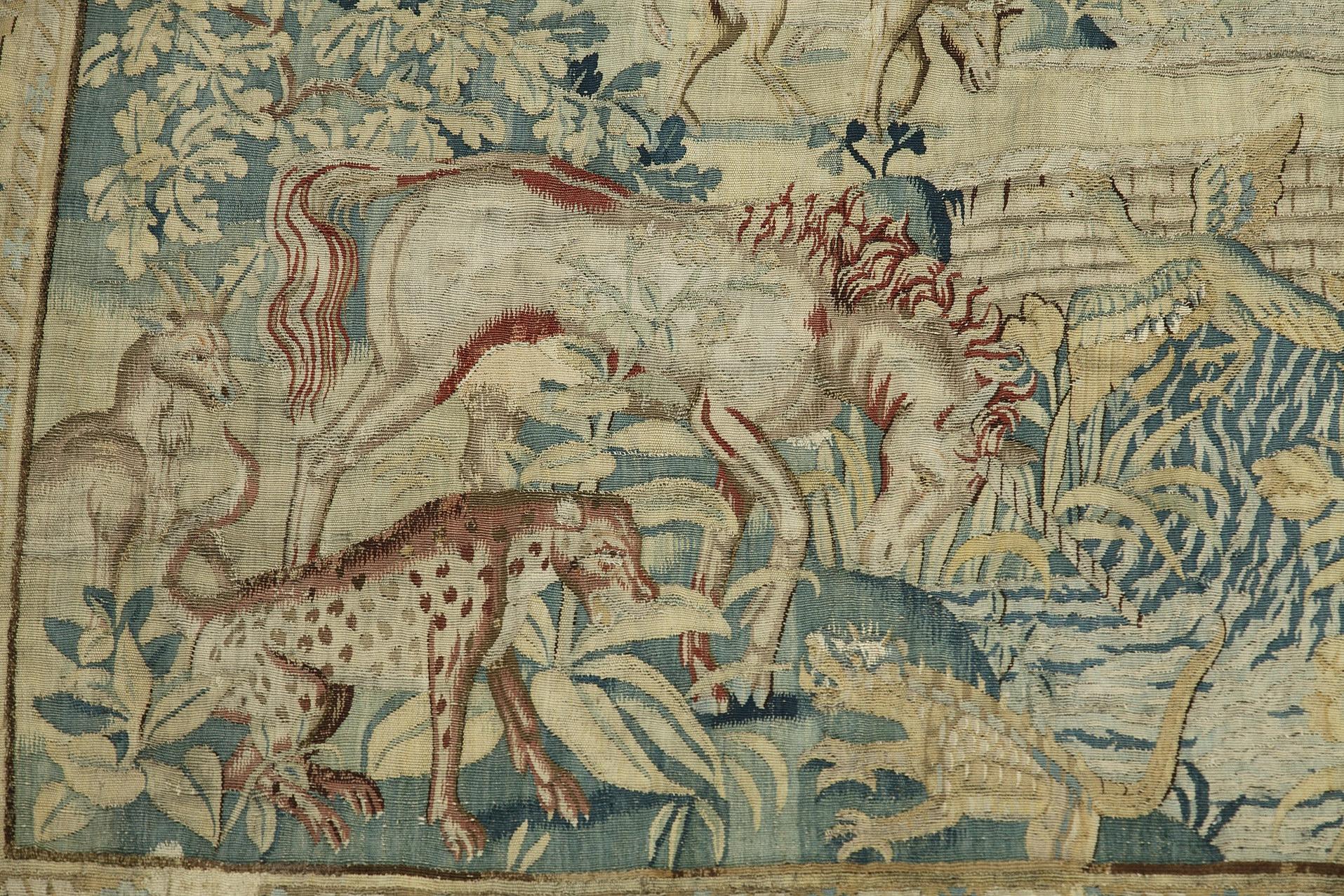 Wool Hunting Scene with Fantasy Animals by Brussels Manufacture