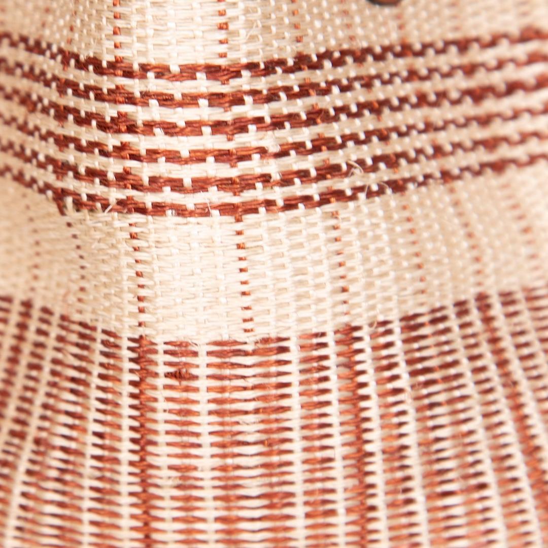 Hunting Season Beige Wicker Drawstring Bucket Bag 1