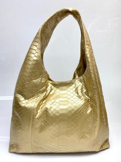 Hunting Season Large Gold Metallic Python Handbag
